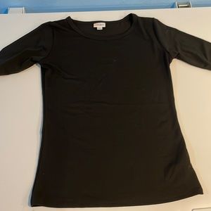 LulaRoe Black XS black cap sleeve tee